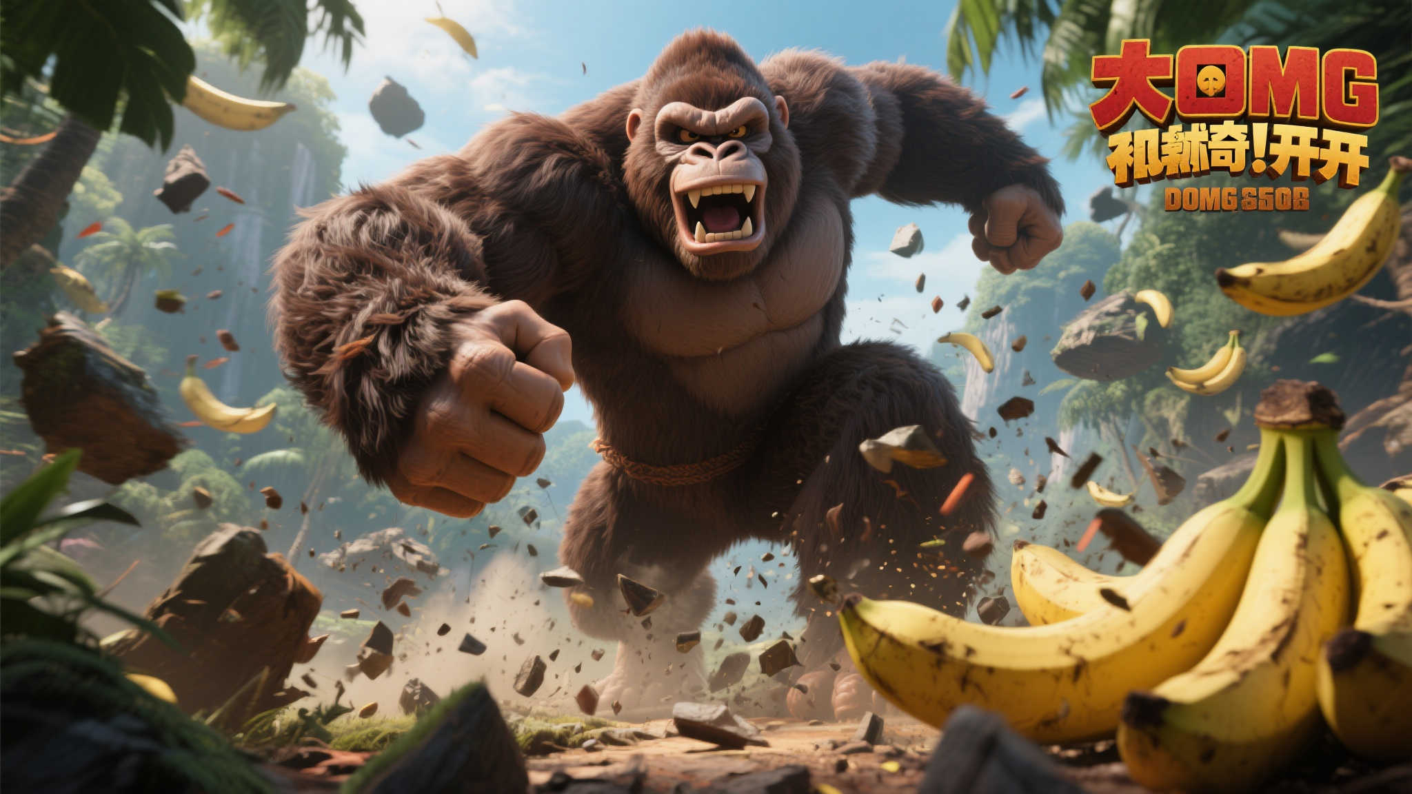 《大金刚:蕉力全开》大量截图:咚奇刚破坏力十足! 《大金刚:蕉力全开》大量截图:咚奇刚破坏力十足!